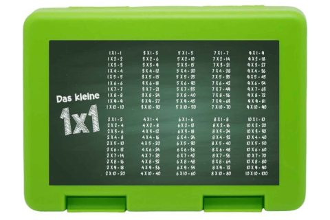 Brotdose mit dem kleinen 1x1 Tafel Design