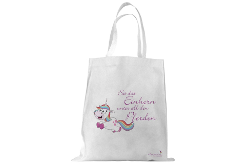 Einkaufstasche - Sei das Einhorn unter all den Pferden
