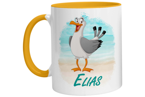 Tasse - Namenstasse Möwe (Personalisiert)