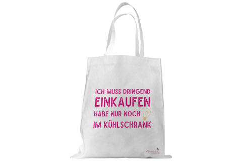 Einkaufstasche - Ich muss dringend einkaufen habe nur noch Licht im Kühlschrank