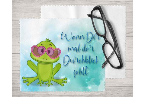 Brillenputztuch - Objektivtuch Wenn Dir mal der Durchblick fehlt Frosch