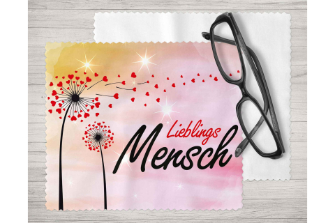 Brillenputztuch - Objektivtuch Lieblings Mensch Pusteblume