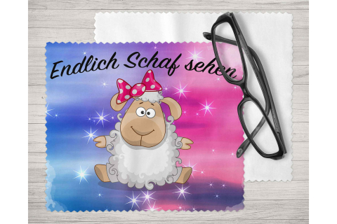 Brillenputztuch - Objektivtuch Endlich Schaf sehen