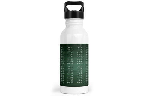 Trinkflasche mit kleinem 1x1-Tafel-Design