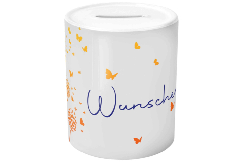 Spardose - Wunscherfüller Pusteblume (Gelb Orange)