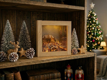 Bilderrahmen Bremer Weihnachtsmarkt mit Rathaus + Dom