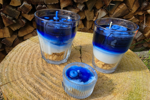 Blueberry Cheesecake Dessertkerze-Groß
