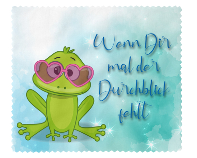 Brillenputztuch - Objektivtuch Wenn Dir mal der Durchblick fehlt Frosch