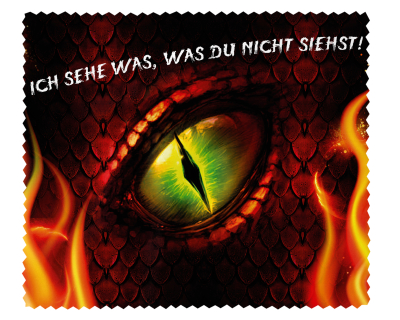 Brillenputztuch - Objektivtuch Drachenauge Rot