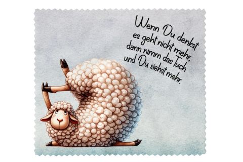 Brillenputztuch - Yoga Schaf
