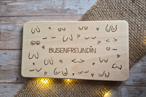 Frühstücksbrett mit Humor 