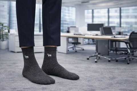 Alpaka Business Socken Dunkelgrau