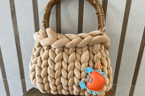 Strickbag Caramel Samt