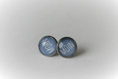 Ohrstecker Edelstahl MOIN hellblau