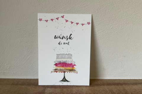 Postkarte Wünsk di wat