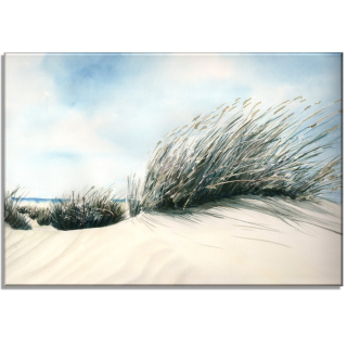 Aquarell Bild Keilrahmen Leinwand 30x20 cm Strand Meer Düne Dünen Nordsee DK17