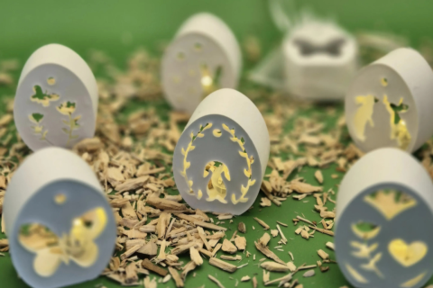 Beleuchtetes Osterei