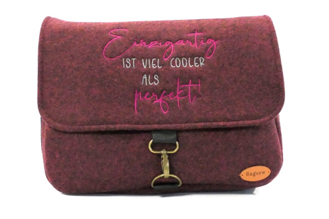 Umhängetasche - Einzigartig - Weinrot