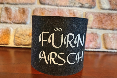 Toilettenpapier Banderole aus Filz perfektes kleines Geschenk mit Humor! 