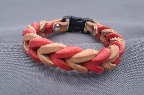 Armband aus Fettleder camel-rot