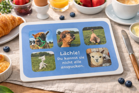 Frühstücksbrettchen für Alpaka - Liebhaber
