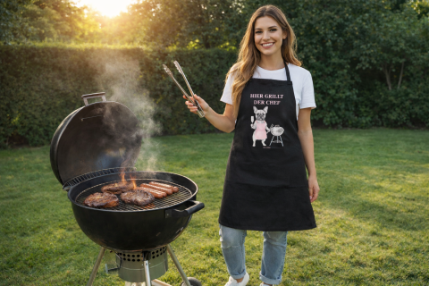 Grillschürze mit französischer Bulldogge