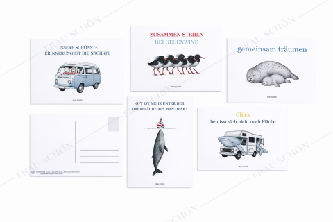 Frau Schön Kartenbundle Maritim