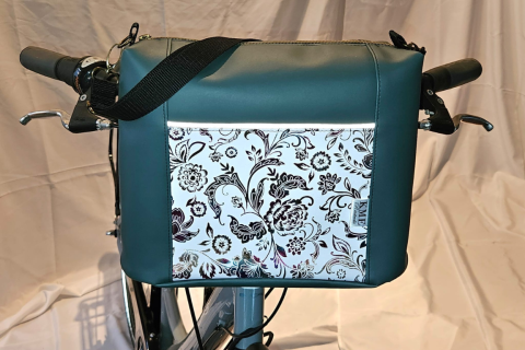 Handtasche mit Klickfix-System für den Fahrradlenker Petrol Bunt