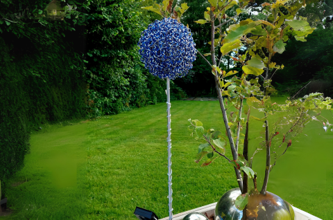 Gartenstecker mit Solar Lichterkette