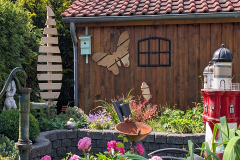 Dekoelement Holz Blatt groß