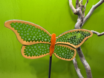 Schmetterling Orange/Grün