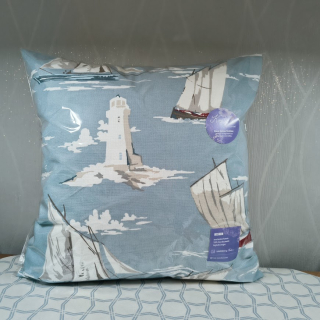 Kissen Maritim Segelschiff Leuchtturm 40x40cm