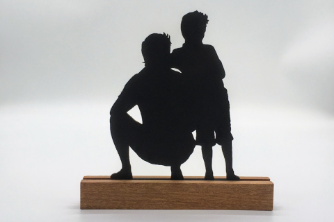 Aufsteller- Papa mit Jungen