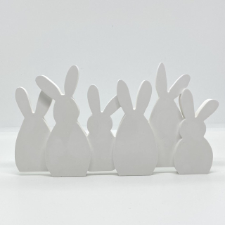 Ostern- Hasenfamilie in unterschiedlichen Farben