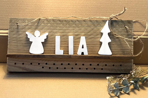 Weihnachten- Adventskalender Name mit Tanne