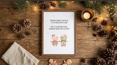Kunstdruck Wiehnachten Lebkuchen