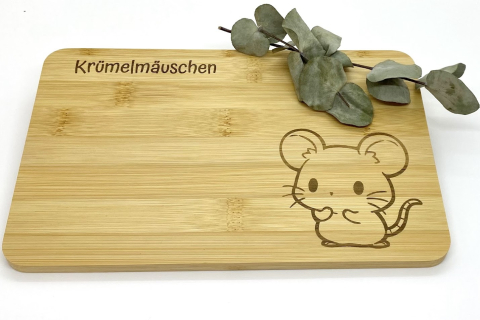 Frühstücksbrettchen Krümelmäuschen