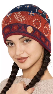 Mütze Bella Blau-Oragne one-size