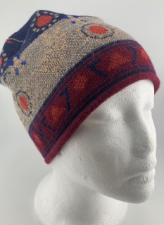 Alpaka Mütze Bella, Blau Sand