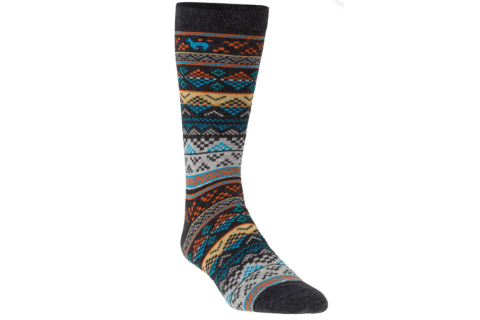Baby Alpaka Premium Inka Socken Blau-Apricot