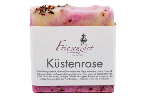 Küstenrose Rosenseife – Naturseife zart-blumig (110g)