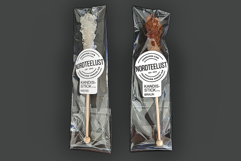 Nordteelust Kandis-Sticks in Weiß und Braun