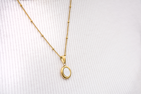 Kette Oval Pearl