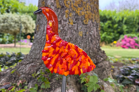 Kranich Rot/Orange