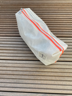 Kulturtasche orange aus Segeltuch