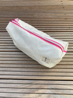 Kulturtasche pink aus Segeltuch