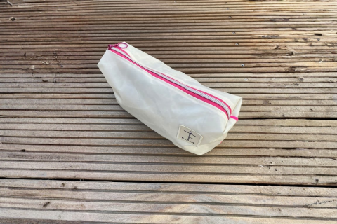 Kulturtasche pink aus Segeltuch
