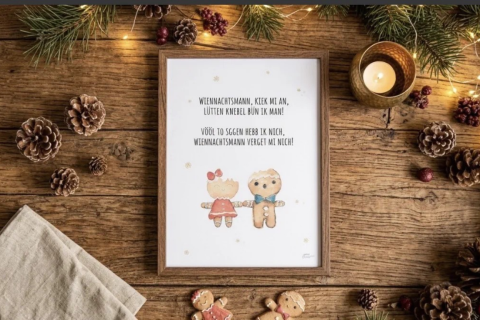 Kunstdruck Wiehnachten Lebkuchen