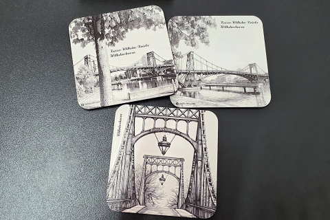 3er-Set Untersetzer Kaiser-Wilhelm-Brücke