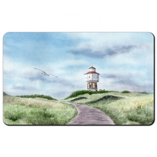 Aquarell Brettchen Frühstücksbrettchen Insel Langeoog Wasserturm L13